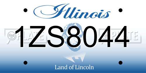 1ZS8044 Illinois License Plate