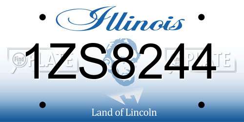 1ZS8244 Illinois License Plate