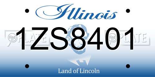 1ZS8401 Illinois License Plate