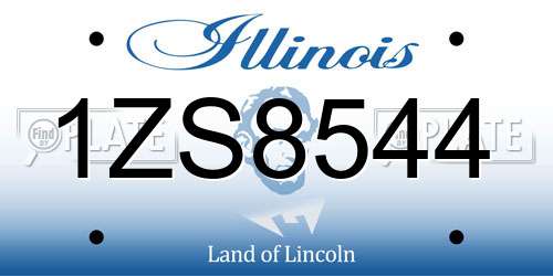1ZS8544 Illinois License Plate