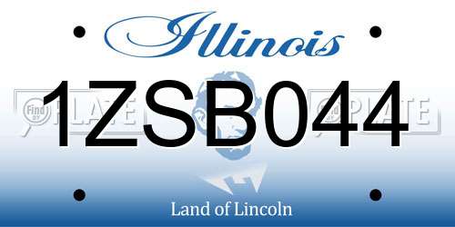 1ZSB044 Illinois License Plate