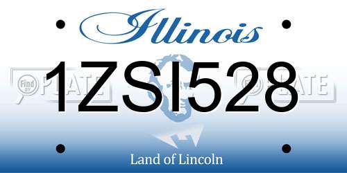 1ZSI528 Illinois License Plate