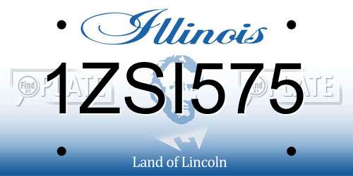 1ZSI575 Illinois License Plate