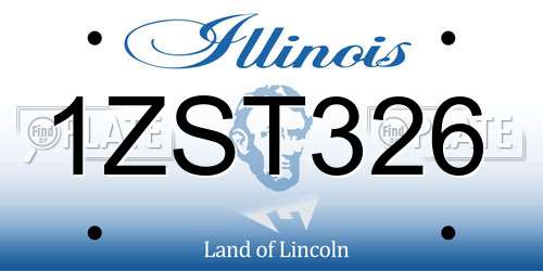 1ZST326 Illinois License Plate