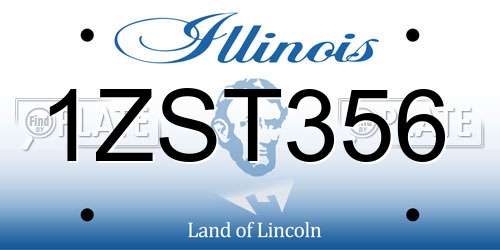 1ZST356 Illinois License Plate