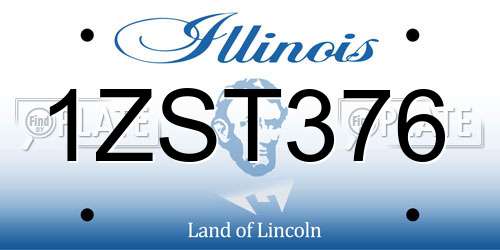 1ZST376 Illinois License Plate