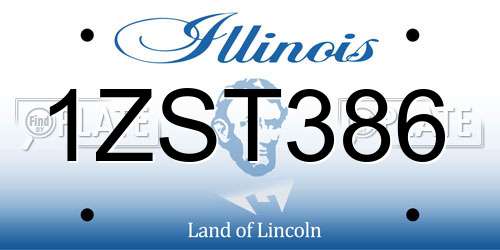 1ZST386 Illinois License Plate