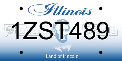 1ZST489 Illinois License Plate