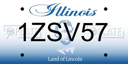 1ZSV57 Illinois License Plate