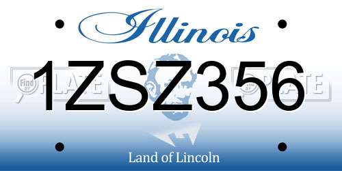 1ZSZ356 Illinois License Plate