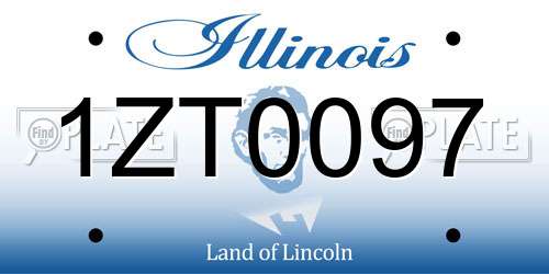 1ZT0097 Illinois License Plate