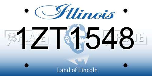 1ZT1548 Illinois License Plate