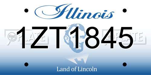 1ZT1845 Illinois License Plate
