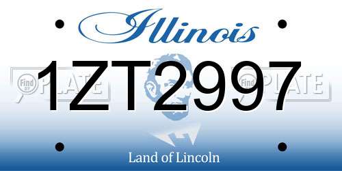 1ZT2997 Illinois License Plate