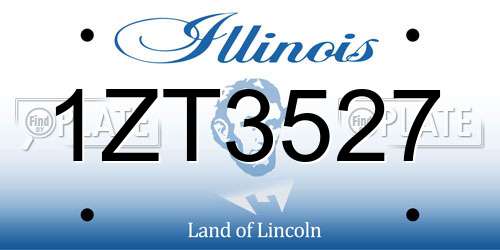 1ZT3527 Illinois License Plate