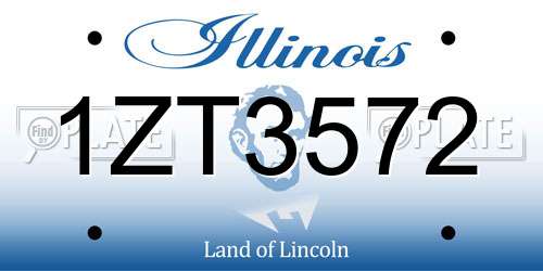 1ZT3572 Illinois License Plate