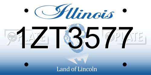 1ZT3577 Illinois License Plate
