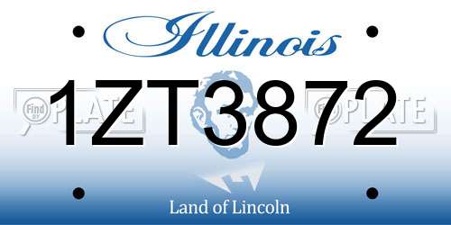 1ZT3872 Illinois License Plate