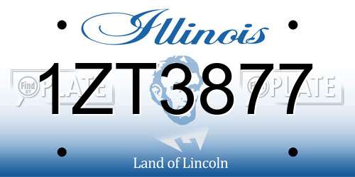 1ZT3877 Illinois License Plate