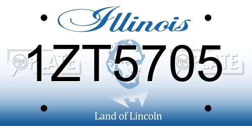 1ZT5705 Illinois License Plate