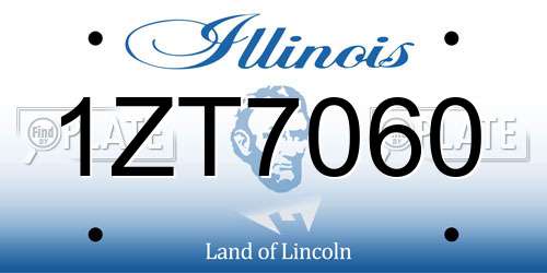 1ZT7060 Illinois License Plate