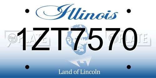 1ZT7570 Illinois License Plate