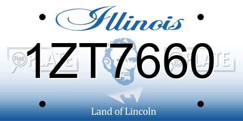 1ZT7660 Illinois License Plate