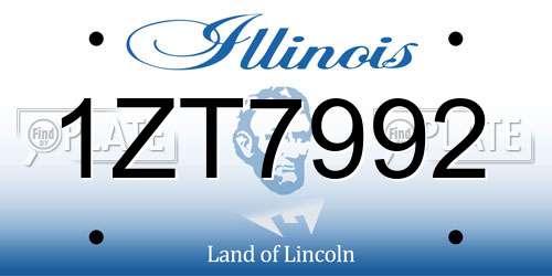 1ZT7992 Illinois License Plate