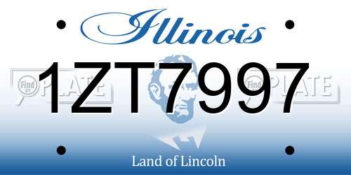 1ZT7997 Illinois License Plate