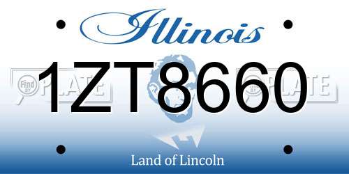 1ZT8660 Illinois License Plate