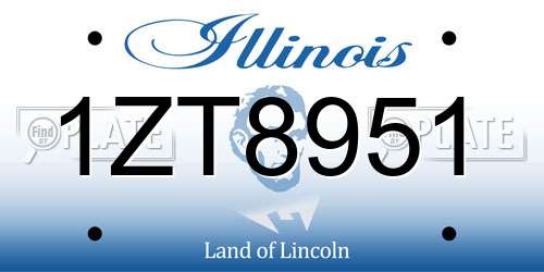 1ZT8951 Illinois License Plate