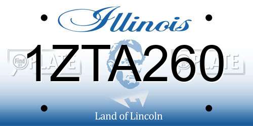 1ZTA260 Illinois License Plate
