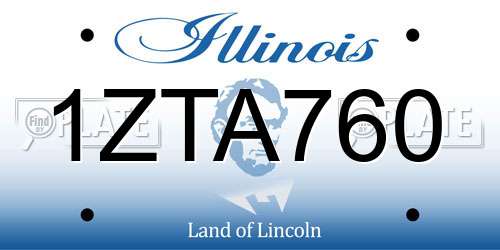 1ZTA760 Illinois License Plate