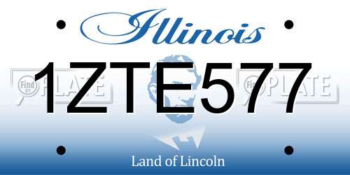 1ZTE577 Illinois License Plate