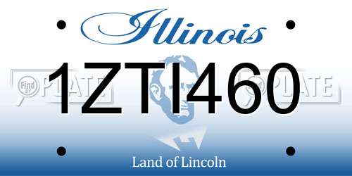 1ZTI460 Illinois License Plate