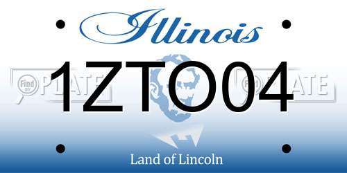1ZTO04 Illinois License Plate