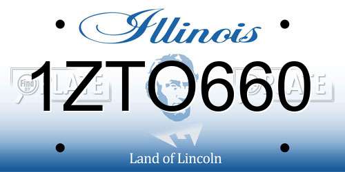 1ZTO660 Illinois License Plate