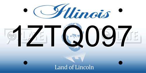 1ZTQ097 Illinois License Plate