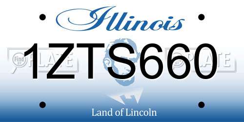 1ZTS660 Illinois License Plate