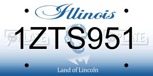 1ZTS951 Illinois License Plate
