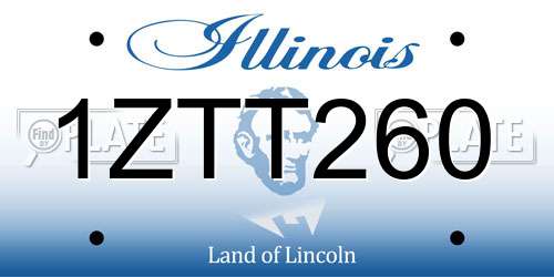 1ZTT260 Illinois License Plate