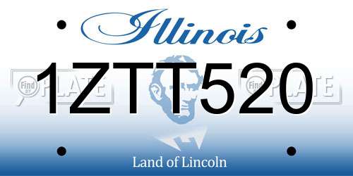 1ZTT520 Illinois License Plate