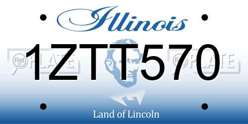 1ZTT570 Illinois License Plate