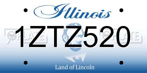 1ZTZ520 Illinois License Plate