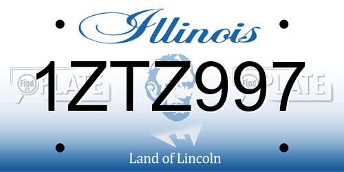 1ZTZ997 Illinois License Plate