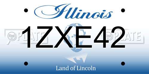 1ZXE42 Illinois License Plate