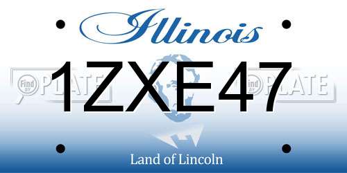 1ZXE47 Illinois License Plate