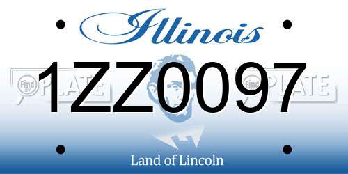 1ZZ0097 Illinois License Plate