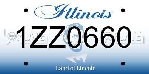 1ZZ0660 Illinois License Plate