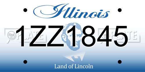 1ZZ1845 Illinois License Plate